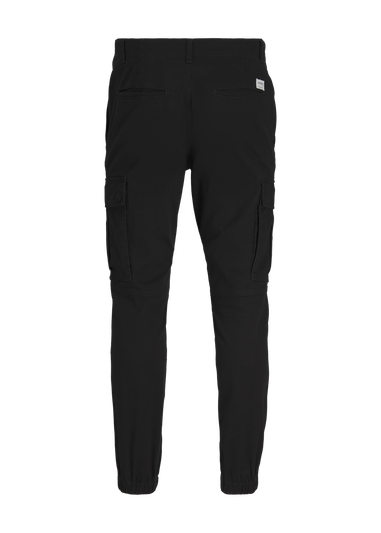 JJ Rebel Black Michael Cargo Trousers