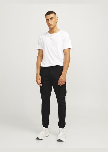 JJ Rebel Black Michael Cargo Trousers