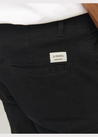 JJ Rebel Black Michael Cargo Trousers