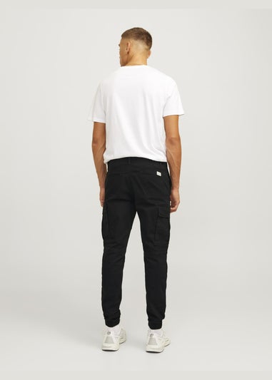 JJ Rebel Black Michael Cargo Trousers