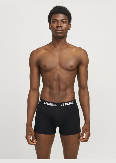 JJ Rebel 3 Pack Black Boxers