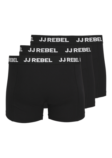 JJ Rebel 3 Pack Black Boxers