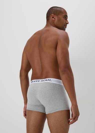 Brave Soul 2 Pack Grey & Black Boxers