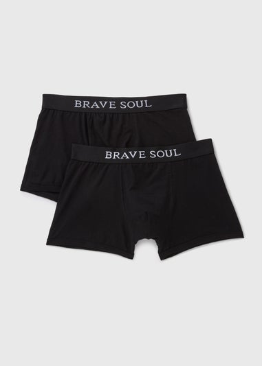 Brave Soul 2 Pack Black Boxers