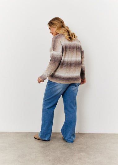 In The Style Jess Millichamp Natural Longline Jumper