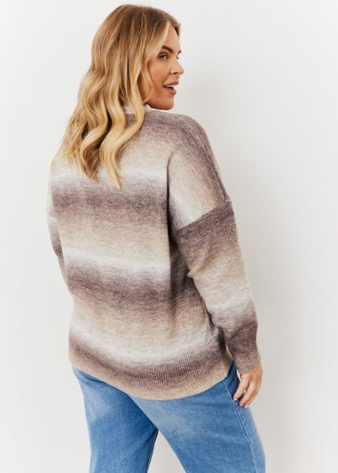 In The Style Jess Millichamp Natural Longline Jumper