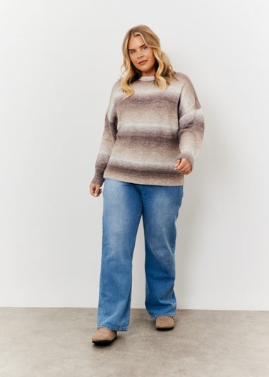 In The Style Jess Millichamp Natural Longline Jumper