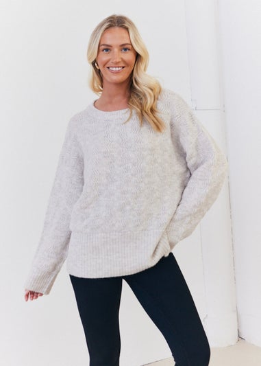 In The Style Stacey Solomon Oatmeal Knitted Jumper