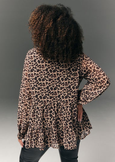 In The Style Brown Leopard Blouse