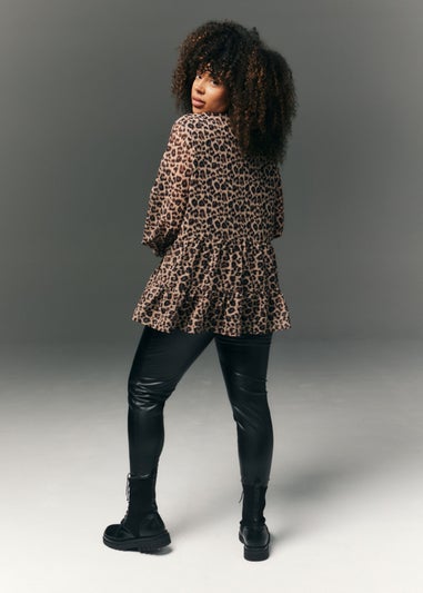 In The Style Brown Leopard Blouse