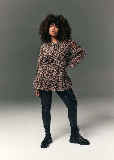 In The Style Brown Leopard Blouse