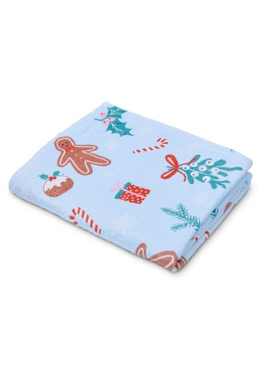 Catherine Lansfield Christmas Gingerbread Cosy Fleece Blanket Throw (130x170cm)