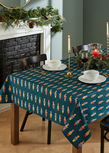 Catherine Lansfield Christmas Nutcracker Cotton Dining Table Cloth