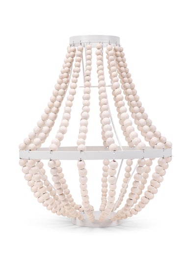 ValueLights Elodie Beaded Easy Fit Chandelier Shade (36.5cm x 30cm x 30cm)