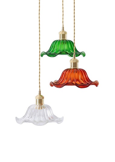 ValueLights Cassia Tri Colour Flower Pendant Ceiling Light (110cm x 42cm x 42cm)