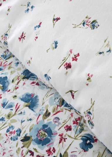 Bianca Fine Linens Brushed Cotton Ophelia Floral Reversible Duvet Cover Set