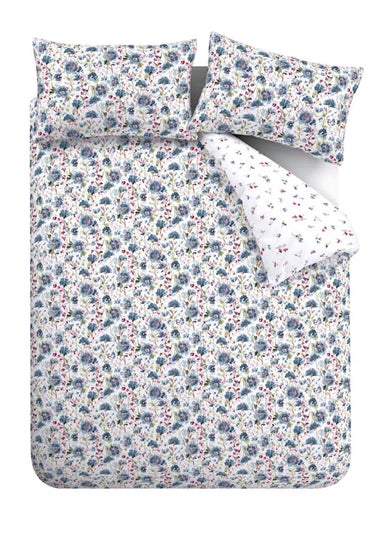 Bianca Fine Linens Brushed Cotton Ophelia Floral Reversible Duvet Cover Set