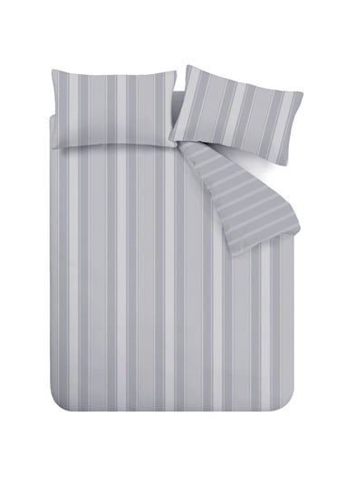 Bianca Fine Linens Brushed Cotton Ticking Stripe Reversible Duvet Cover Set