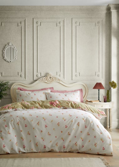 Bridgerton By Catherine Lansfield Penelope Floral Reversible Duvet Cover Set