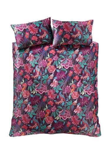 Bridgerton By Catherine Lansfield Kate Floral Soft Velvet Duvet Cover Set