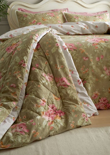 Bridgerton By Catherine Lansfield 3.5 Tog Penelope Reversible  Eiderdown Bedspread (200x200cm)