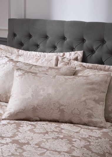 Catherine Lansfield Champagne Damask Jacquard Duvet Cover Set