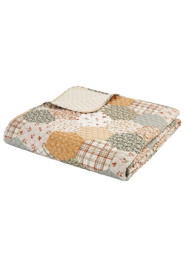 Catherine Lansfield Floral Patchwork Quilted Bedspread (220x230cm)