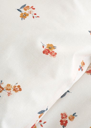 Catherine Lansfield Frill Ditsy Floral Reversible Duvet Cover Set