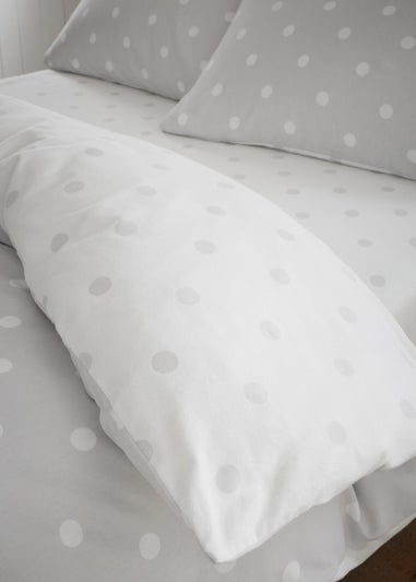 Catherine Lansfield Brushed Polka Dot Cotton Fitted Sheet