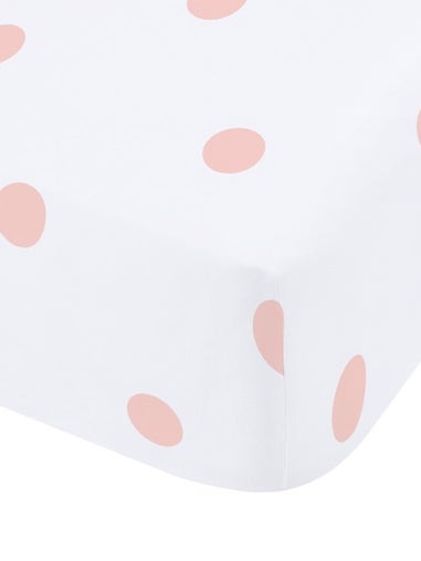 Catherine Lansfield Brushed Polka Dot Cotton Fitted Sheet