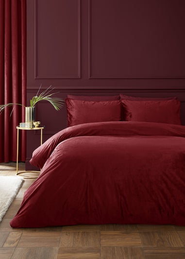 Catherine Lansfield Kingsley Soft Matt Velvet Duvet Cover Set