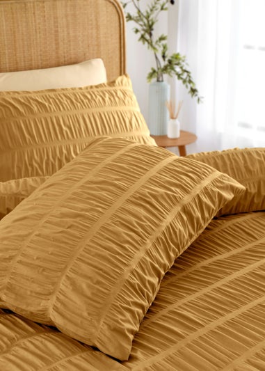 Catherine Lansfield Seersucker Duvet Cover Set