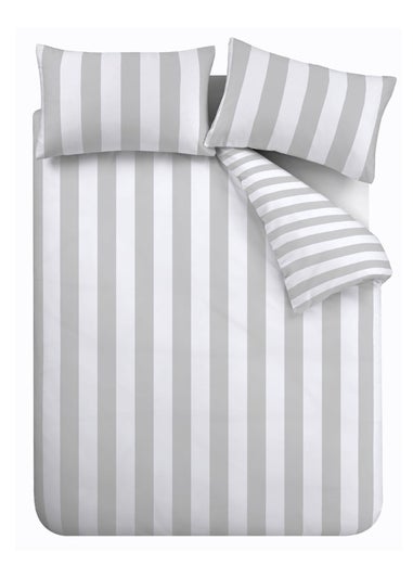 Catherine Lansfield Cove Stripe Reversible Duvet Cover Set