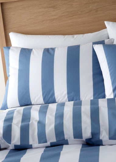 Catherine Lansfield Cove Stripe Reversible Duvet Cover Set