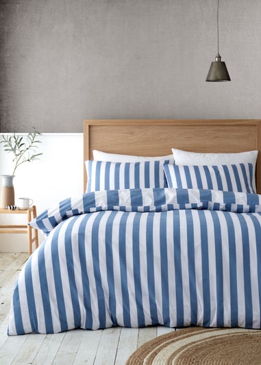 Catherine Lansfield Cove Stripe Reversible Duvet Cover Set