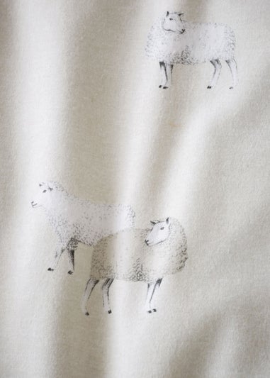 Catherine Lansfield Brushed Cotton Sheep Reversible Duvet Cover Set