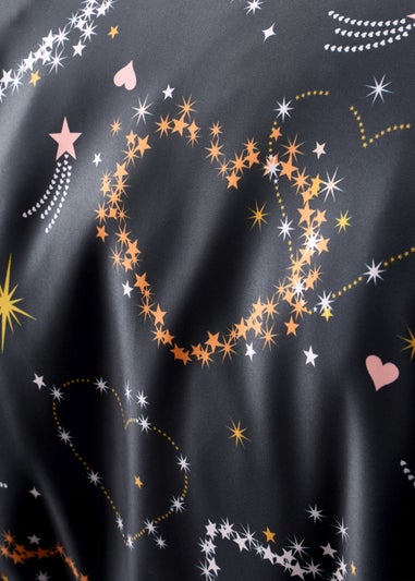 Catherine Lansfield Cosmic Hearts and Stars Reversible Duvet Cover Set