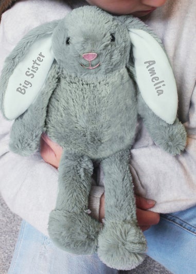 Personalised Memento Company Grey Bunny Rabbit Soft Toy