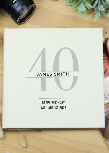 Personalised Memento Company Ivory Birthday Square Photo Album