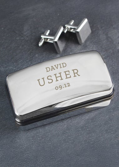 Personalised Memento Company Wedding Cufflink Box