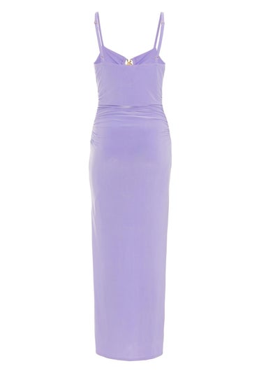 Quiz Lilac Ruched Maxi Dress