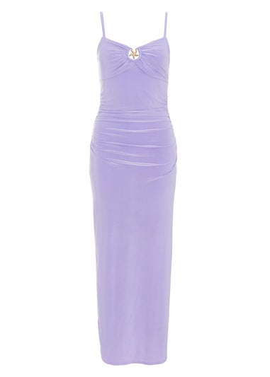 Quiz Lilac Ruched Maxi Dress