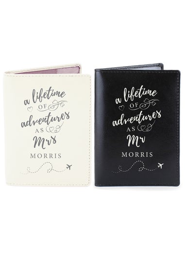 Personalised Memento Company Cream Lifetime of Adventures Couples Passports