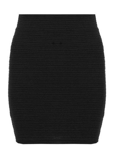 Quiz Black Textured Bodycon Mini Skirt