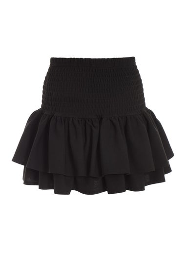 Quiz Black Frill Mini Skirt