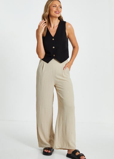 Quiz Stone Wide Leg Trousers