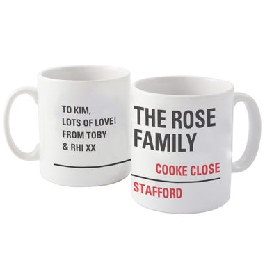 Personalised Memento Company White London Street Sign Mug