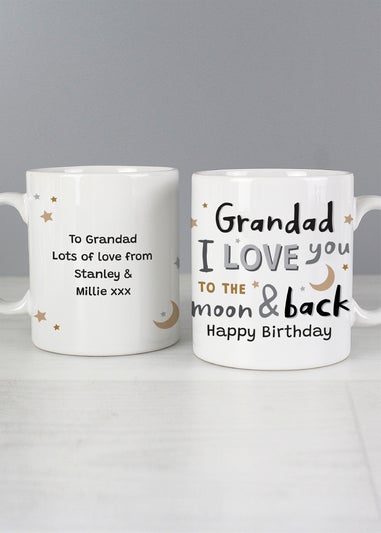 Personalised Memento Company White To the Moon and Back Mug