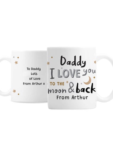 Personalised Memento Company White To the Moon and Back Mug