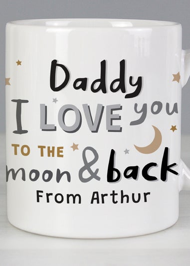 Personalised Memento Company White To the Moon and Back Mug